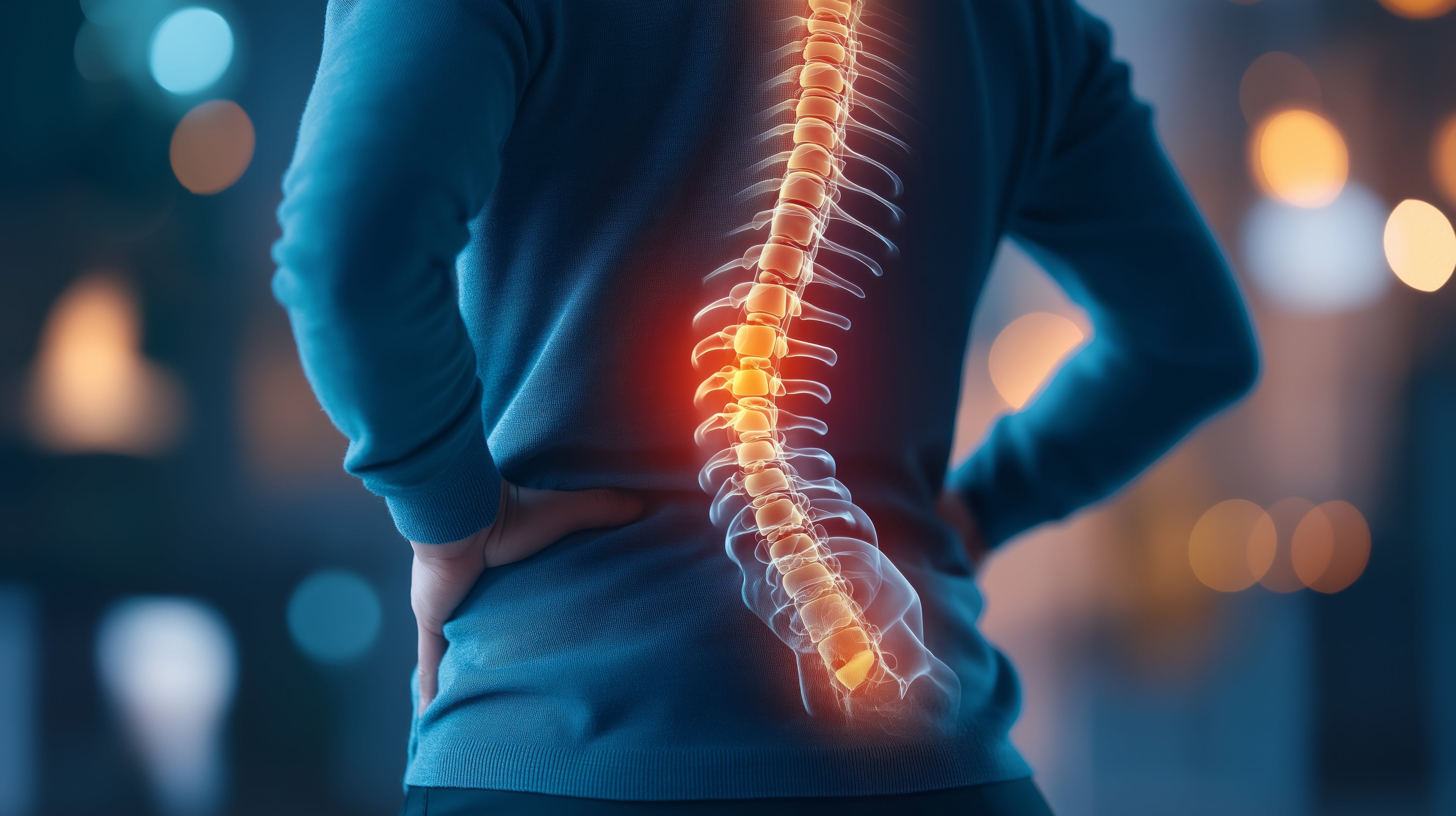 Image of spine in red