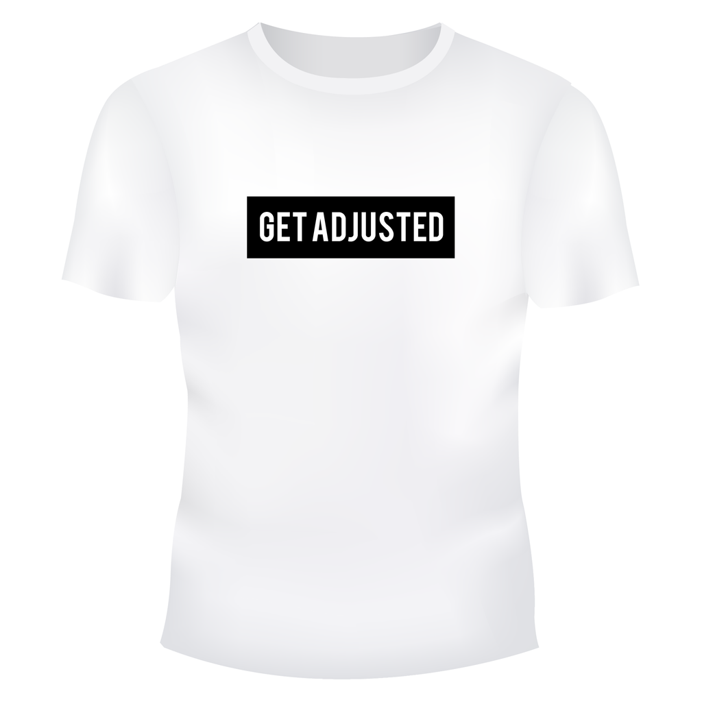 Get Adjusted White T-Shirt