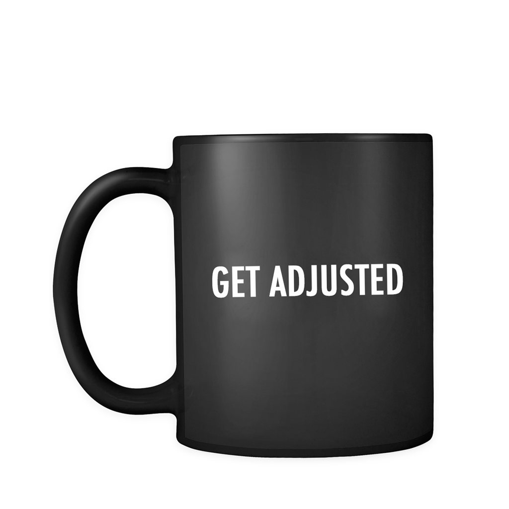 Get Adjusted Black Mug